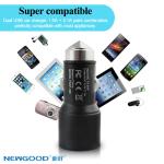 Multifunctional Dual 1.0A and 2.1A smart car usb charger with safety hammer