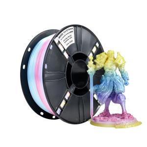 Wholesale 3D Printing Filament 1.75mm Macarons Rainbow Short Distance Gradient PLA+ Filament 1000g from china suppliers