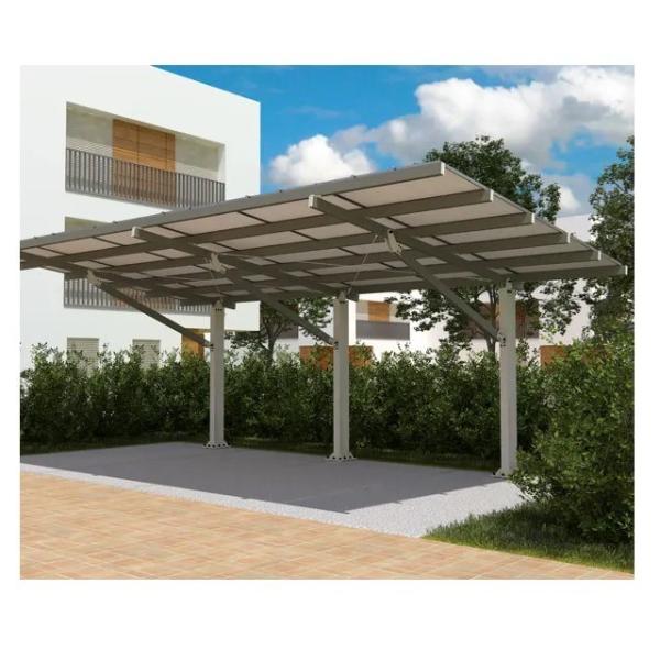 Anodized High Pre-assembled 5kw Aluminum Carport Rack Solar Parking Garage for