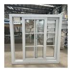 White UPVC Slide Window Windproof Horizontal Sliding Windows Double Glazed