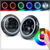 Buy cheap Phone Control Bluetooth jeep wrangler headlight RGB Color Halo Ring,7inch led from wholesalers