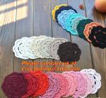 Multi Round Hand Made Crochet doily/placemat coasters/placemat set/shabby chic