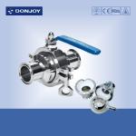 SS304, DN32 Clamped non-retention ball valve,ISO,SMS BPE Welded Connnection