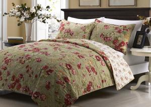 China Printed Machine Quilting Bedspreads And Coverlets 3pcs Color / Pattern Customized on sale