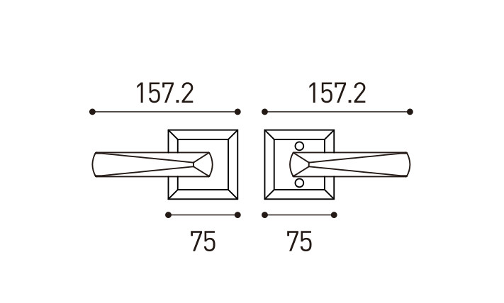 Passage American Door Handles Reversible Non Locking Lever Set For Hallway / Closet