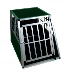 China Aluminum Lockable Pets Dog Cat Puppy Vehicle Transport Travel Crate Carrier Cage 65x90x69.5cm on sale