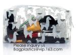 Wholesale Promotional set of 2 travel Kit Pink EVA cosmetic Bag,EVA clear custom