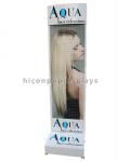 Retail Store Advertising Floor Hair Display Stand For Hair Extension And