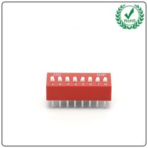 Wholesale Black 24VDC 8 Position Slide DIP Switch 25mA SPST Circuit from china suppliers