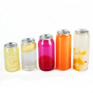 Wholesale Aluminum Lids Empty 350ml 500ml Round Plastic Drink Can Easy Open End Cans from china suppliers