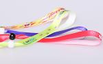 Custom Disposable Woven Cloth Wristbands Heat Transfer Technique SGS Certificate