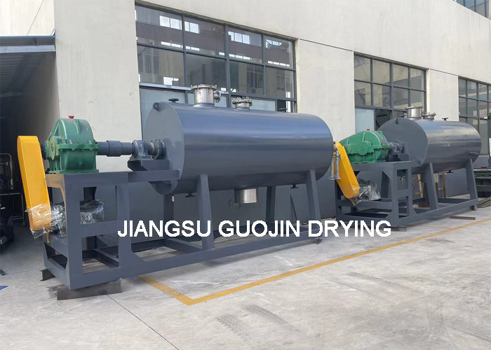 Sludge Stirring Rotary Vacuum Drying Machine 1800L With Harrow Paddle