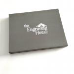 Gold Foil Packaging Book Shaped Box Matte Silver Logo For Documents Magnetic