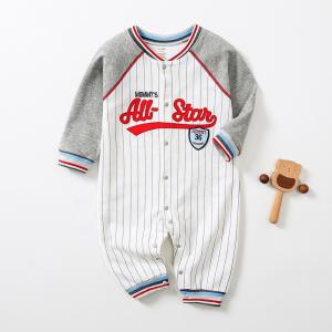 Wholesale Baby Boy Romper Embroidery Patch Organic Cotton Baby Bodysuit Romper from china suppliers
