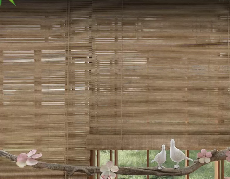 OEM Multilayer 20"Wx48"L Wooden Woven Bamboo Blinds Roman Shade