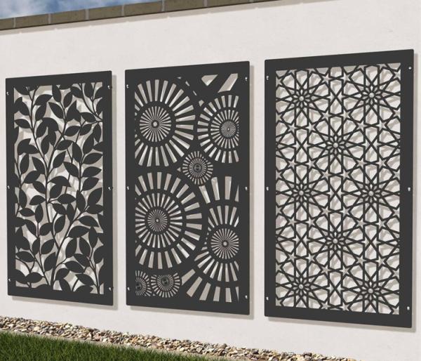 Indoor laser cut privacy screens room dividers Laser cut metal panels Decorative