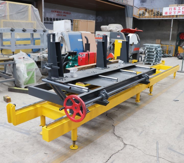 7.5KW 400mm Twin Blade Circular Sawmill Sliding Table Saw Machine Diesel Powered