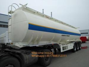 China 40000 - 60000 Liters Fuel Tank Semi Trailer 3 Axles For Transport Oil Diesel on sale