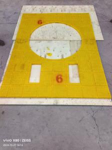 Wholesale 2200X1800 MM Rotary Table Anti-Slip Mat Material PU Yellow Colour With Steel Nails from china suppliers
