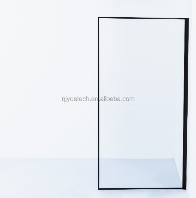 Elegant Single French Shower Door 6-12mm Thickness Fine Polished Edge Tempered Glass