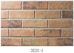 Wholesale 3D20-4 Lightweight Pure Clay Thin Veneer Brick For Indoor / Outdoor Wall from china suppliers
