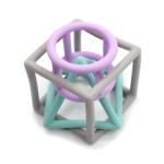 Custom Logo Geometric Food Grade Silicone Teethers Natural Non Toxic