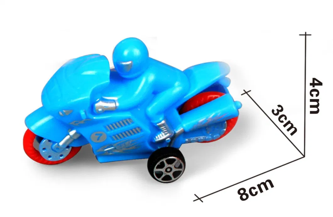 Friction Return Motorcycle Small Toy Car Four Small Plastic Motorcycle Small Boy OPP Packaging Material Safety Inertia Car