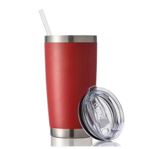 Wholesale Custom 20 Oz Double Wall Vacuum Insulated Car Cup Powder Coated Glass Vacuum Cup Hot Stainless Steel Coffee Cup With from china suppliers
