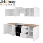 Small Room Grey Kitchen Cabinet with Modern and Stylish Half Bullnose Countertop