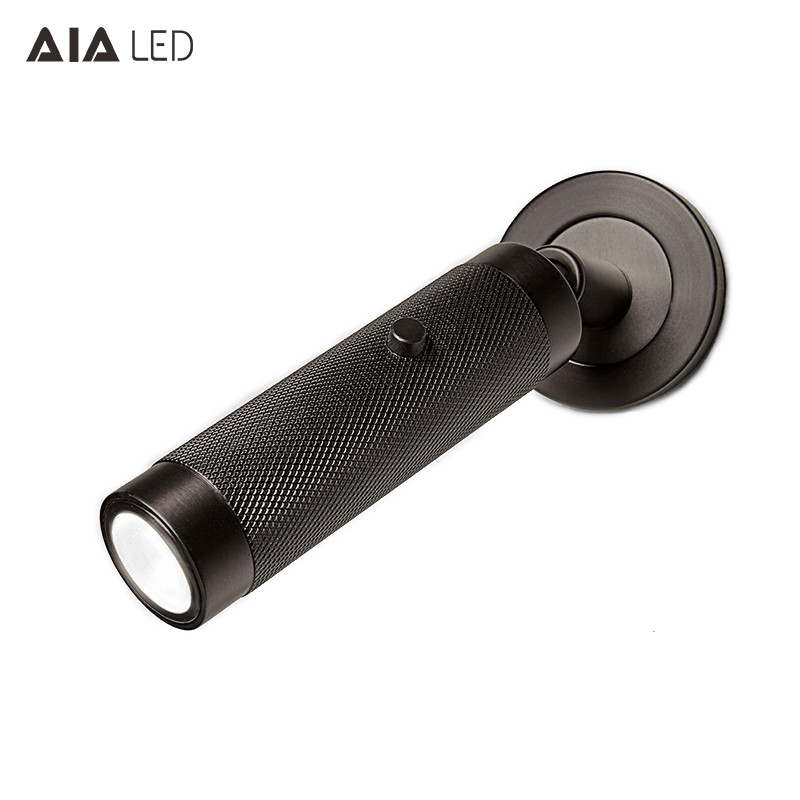 3W Luxury Gold Led Reading Light AC100-240V Bedroom Bedside Lighting Illumination Hotel Home Villa Sconces hotel light