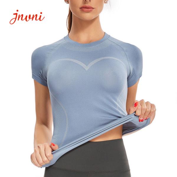 Lulu Seamless Yoga Slim Fit Short Sleeve Breathable T Shirt Women Gym Fitness