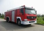 12000L Fire Fighting Vehicle , 6 Seats Fire Service Truck High Visibility