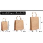 Biodegradable Food Packaging Kraft Paper Bags With Twisted Handle