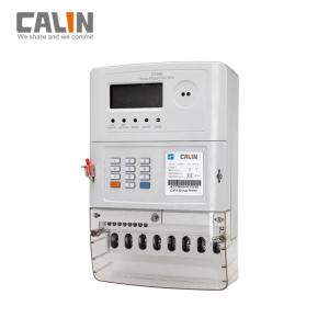 Wholesale 20 Digits Token Three Phase Energy Meters , Low Credit Warning Tamper Protection from china suppliers