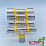 Brass Gas Equal Threaded Tee Press Fittings For Pex Aluminum Pex Pipe