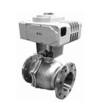 Flange Type Flow Control Valve Electric Actuator Motorized PTFE Sealed Material
