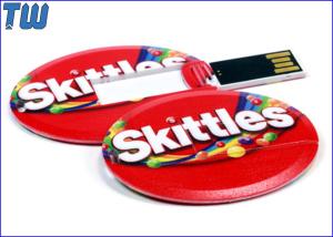 Wholesale Full Color UV Digital Printing 128GB USB Pendrives Special Oval Card from china suppliers