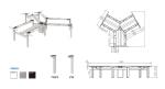 Metal Type Iron Electric L Shape Standing Desk Frame for Height Adjustable