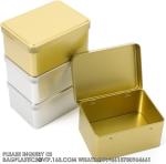 Tin Box Containers 3.7 X 2.4 X 0.8 Inch Metal Tins Storage Box, For Home Storage