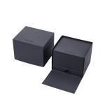 Black Leather Watch Box 1 Slot With Velvet Insert For Timepieces