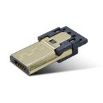 Gold Plating 4 Pin Micro Connector Metal Shell 10000-15000 Times High Durabil