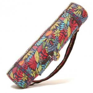 China No Fading Printed Canvas Yoga Mat Bag With Adjustable Strap on sale