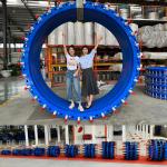 carbon steel dismantling joint assembly in piping Blue Epoxy Coated Butterfly