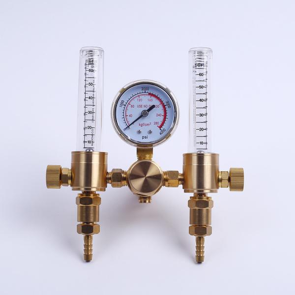 High Pressure Argon Regulator Dual Co2 Flowmeter for Mig Tig Welding Gas