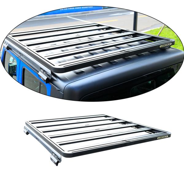 Custom Black 4X4 Off Road Aluminum Roof Rack Cargo Basket for Jeep Wrangler JT