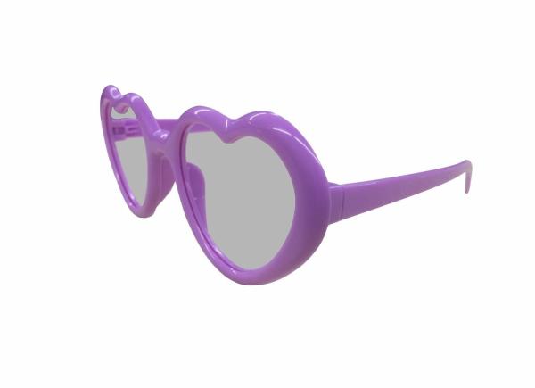 Heart Fireworks Lens Plastic Diffraction Glasses , Wit Heart Shape Frame Rainbow