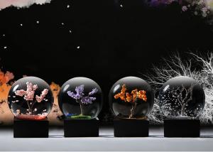 Wholesale Ball Shape Crystal Decoration Crafts Designed With Four Seasons Tree from china suppliers