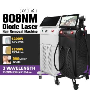 Wholesale Professional Vertical Double Handle 755 808 1064 3 Wavelength Diode Laser Hair Removal Machine from china suppliers