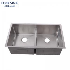 China Undermount Double Bowl Undermount Sink , Rectangular Commercial Double Bowl Sink on sale