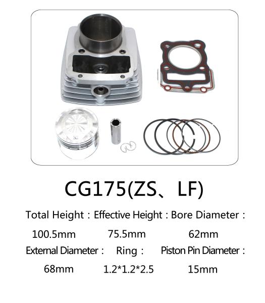 ZS/LF CG175 Motorcycle Cylinder Kit 100.5mm Total Height For Motorcycle Engine